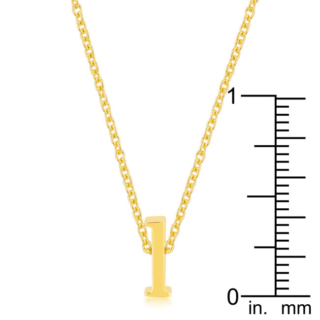 Lovcia Jewellery Gold-Tone L Initial Necklace-Pendants-