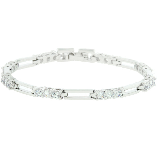Lovcia Jewellery Radiant Trio Cubic Zirconia Tennis Bracelet-Bracelets-