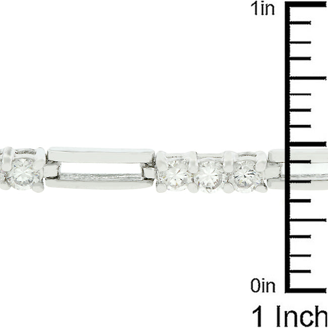 Lovcia Jewellery Radiant Trio Cubic Zirconia Tennis Bracelet-Bracelets-