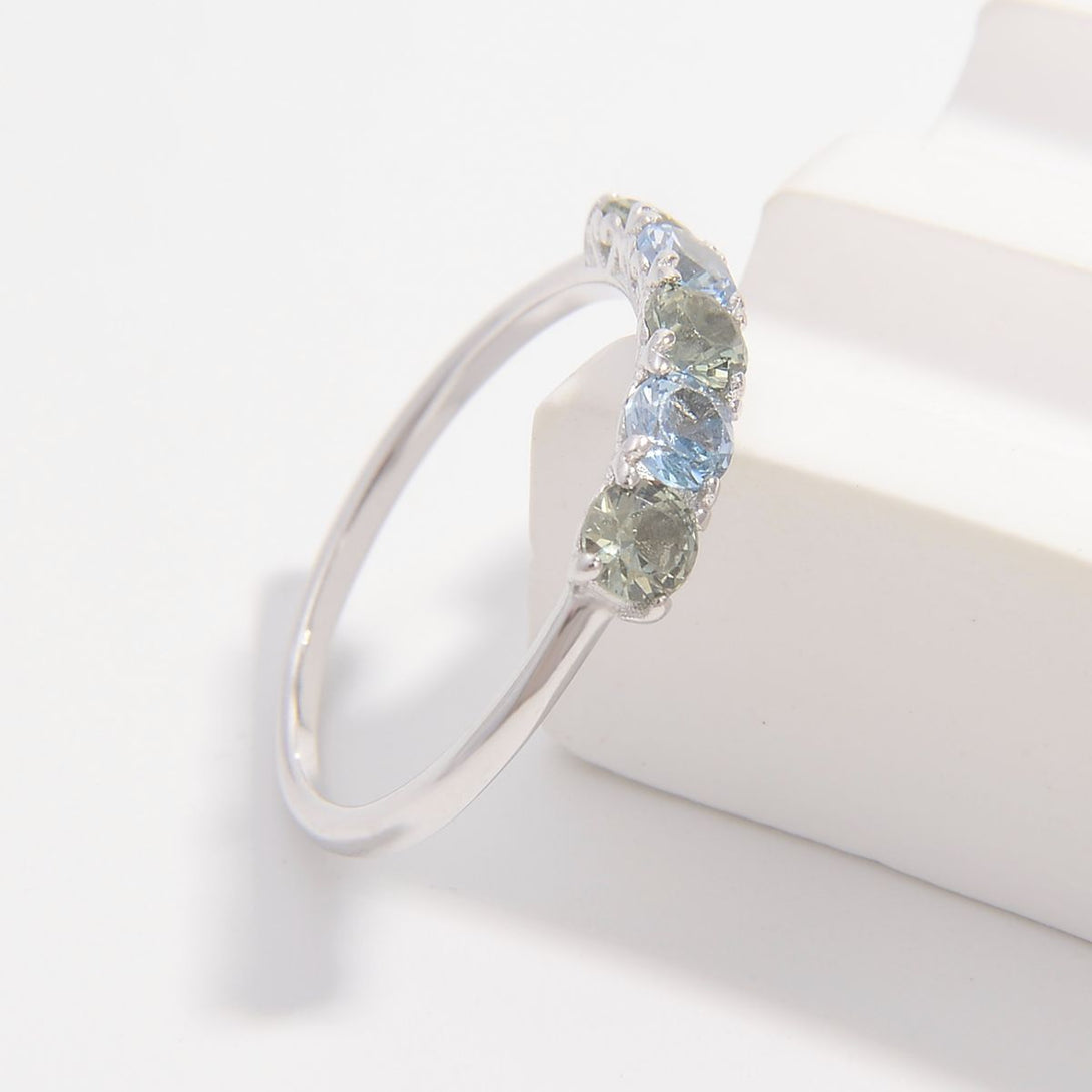 Lovcia Jewellery Rhinestone Embellished 925 Sterling Silver Ring for Women-Rings-Silver-6-Silver