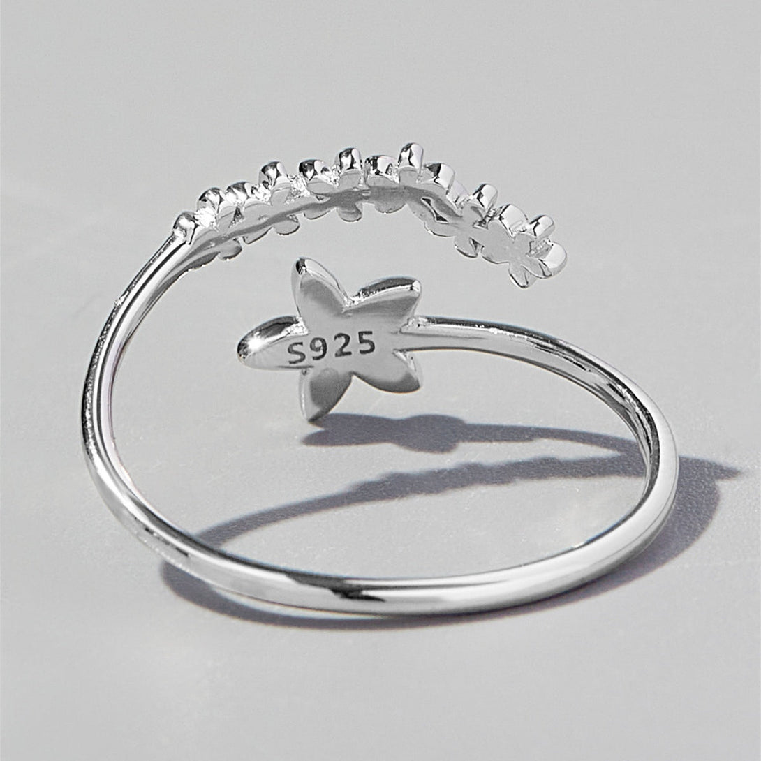 Lovcia Jewellery Sterling Silver Floral Design Ring for Women-Rings-Silver-6-Silver