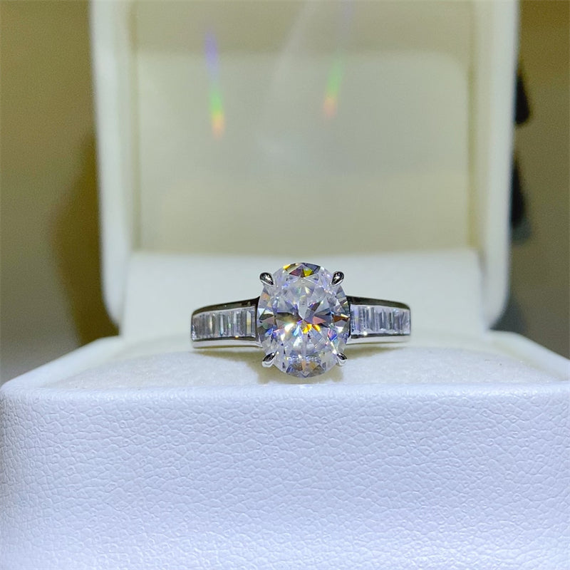 Lovcia Jewellery Stunning 3 Carat Moissanite Ring in 925 Sterling Silver for Women-Rings-Silver-5-Silver