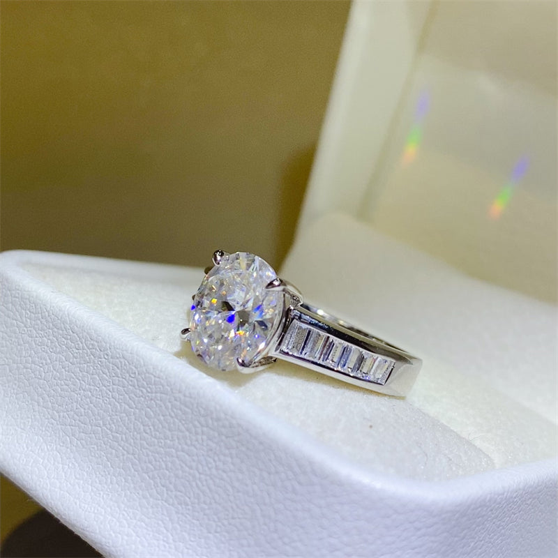 Lovcia Jewellery Stunning 3 Carat Moissanite Ring in 925 Sterling Silver for Women-Rings-Silver-5-Silver
