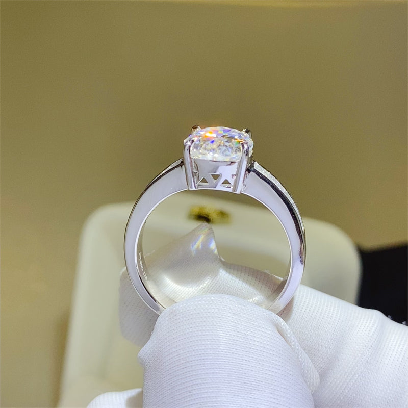 Lovcia Jewellery Stunning 3 Carat Moissanite Ring in 925 Sterling Silver for Women-Rings-Silver-5-Silver