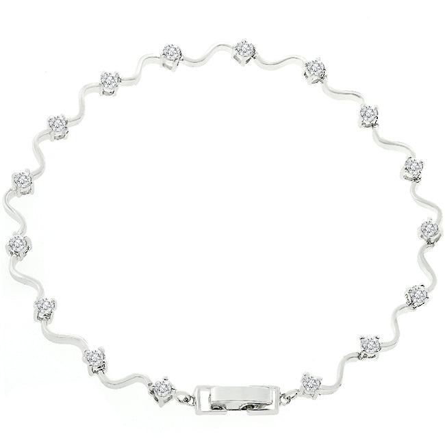 Lovcia Jewellery Timeless Radiance Cubic Zirconia Bracelet-Bracelets-