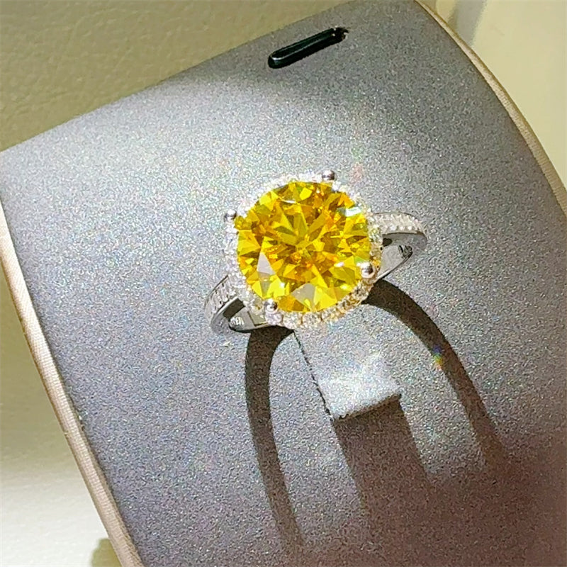 Lovcia Jewellery Triple Carat Moissanite and Zircon 925 Sterling Silver Ring for Women-Rings-Silver-5-Silver