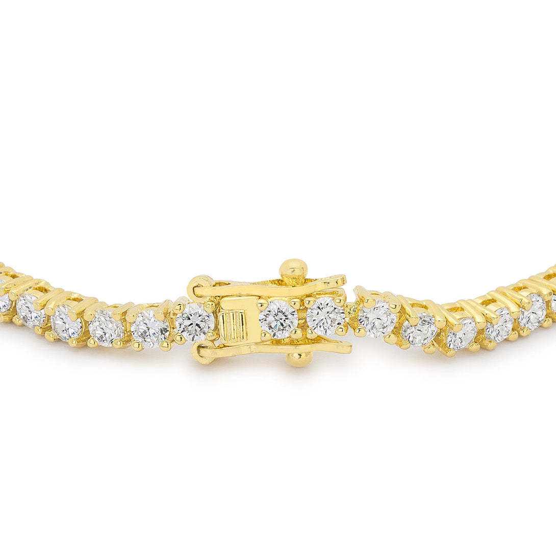Lovcia Jewellery Victorian Style 18k Gold Plated CZ Tennis Bracelet-Bracelets-