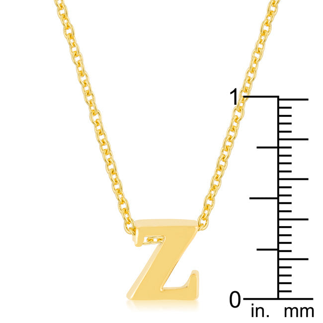 Lovcia Jewellery Z Initial Gold Tone Necklace-Pendants-