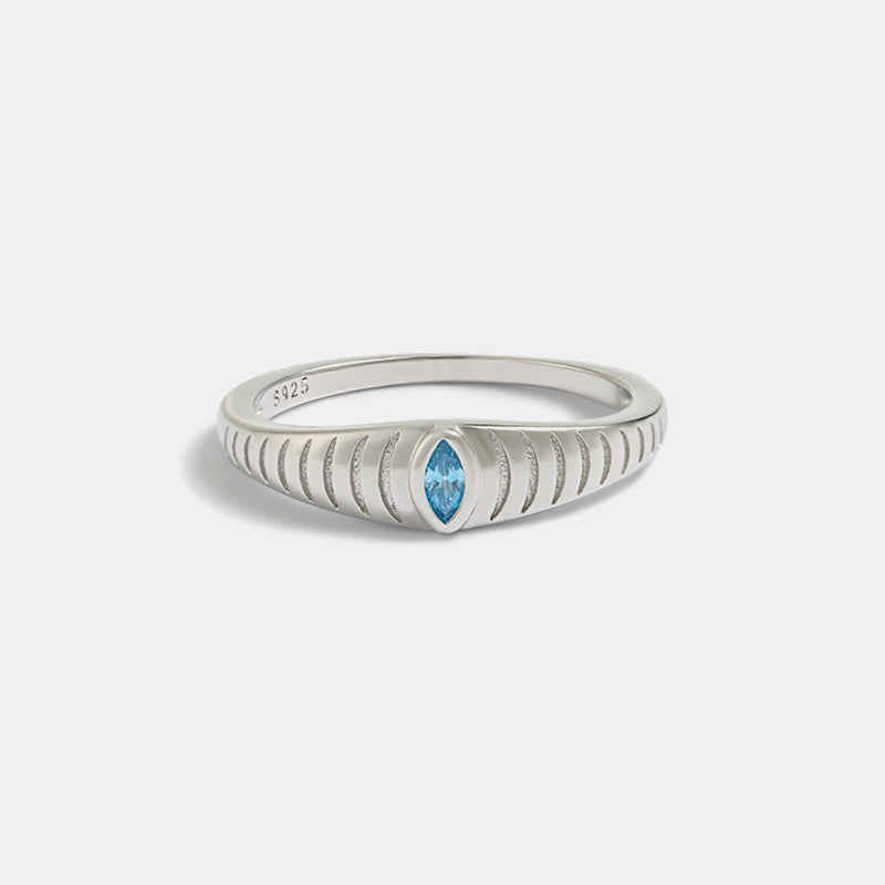 Lovcia Jewellery Zircon-Embellished 925 Sterling Silver Ring for Women-Rings-Silver-6-Silver