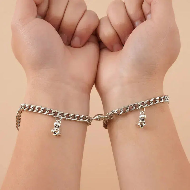 LOVCIA Dynamic Love Stainless Steel Dinosaur Bracelet Set for Couples-Bracelets-LOVCIA