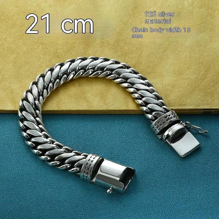 LOVCIA Men's Sterling Silver Bracelet - Braided Durable Bracelet for Men with Secure Clasp-Bracelets-LOVCIA