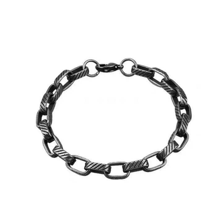 LOVCIA Heavy-Duty Stainless Steel Men’s Cuban Link Chain Bracelet for Fashionable Men-Bracelets-LOVCIA