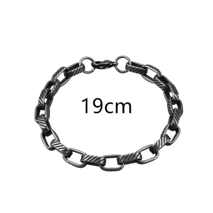 LOVCIA Heavy-Duty Stainless Steel Men’s Cuban Link Chain Bracelet for Fashionable Men-Bracelets-LOVCIA