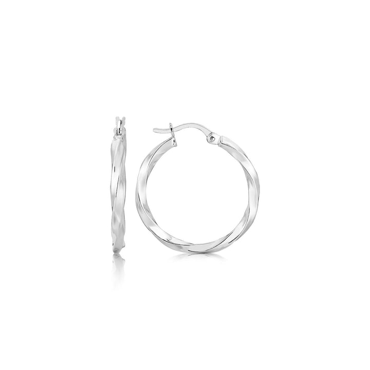 LOVCIA Premium Elegant Sterling Silver Spiral Hoop Earrings