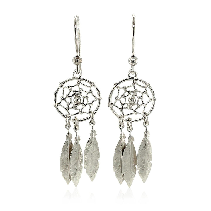 LOVCIA Premium Enchanting Sterling Silver Dream Catcher Drop Earrings