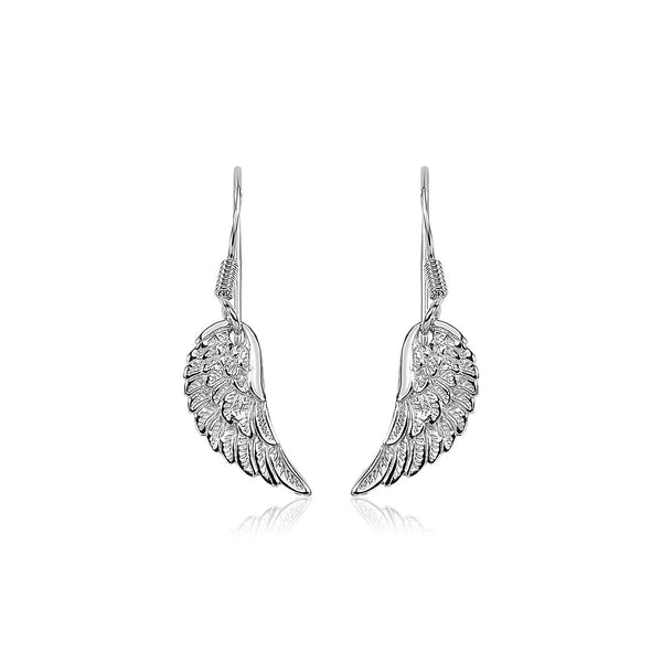 LOVCIA Premium Heavenly Sterling Silver Angel Wing Earrings