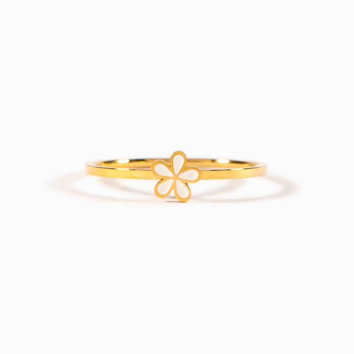 LOVCIA Jewelry Enamel Blossom Ring in 925 Sterling Silver for Women