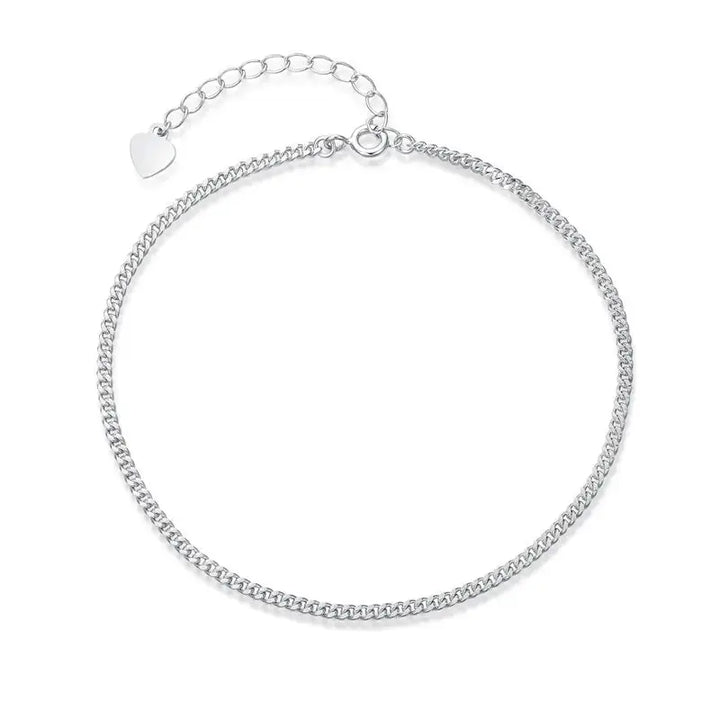 LOVCIA Simple Chain 925 Sterling Silver Anklet Casual-Anklets-LOVCIA