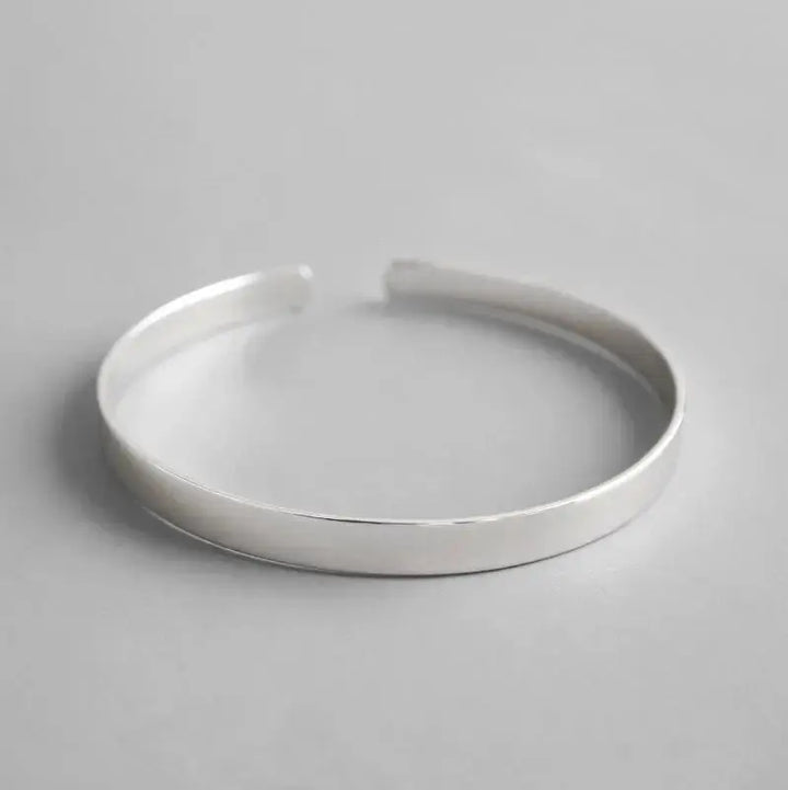 LOVCIA 925 Sterling Silver Jewelry 5mm Width Open Bangle-Bracelets-LOVCIA