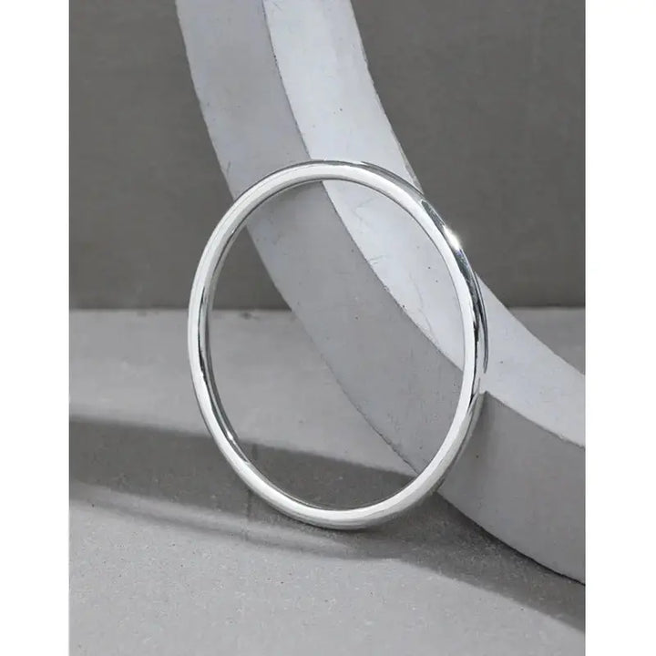 LOVCIA Minimalist 4.2mm S990 Sterling Silver Bangle-Bracelets-LOVCIA