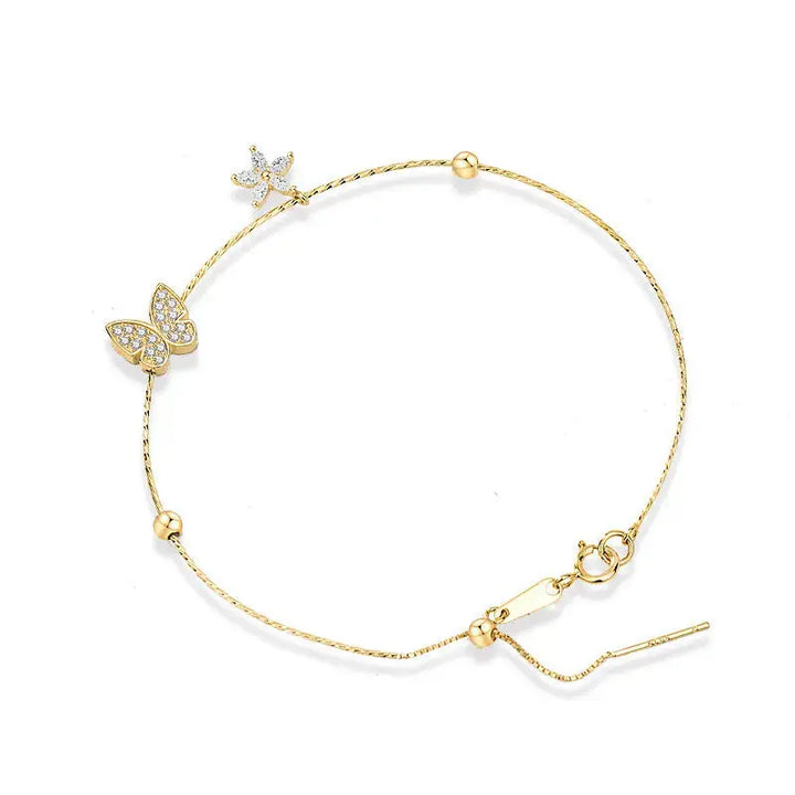 LOVCIA Sweet CZ Butterflies 925 Sterling Silver Bracelet-Bracelets-LOVCIA