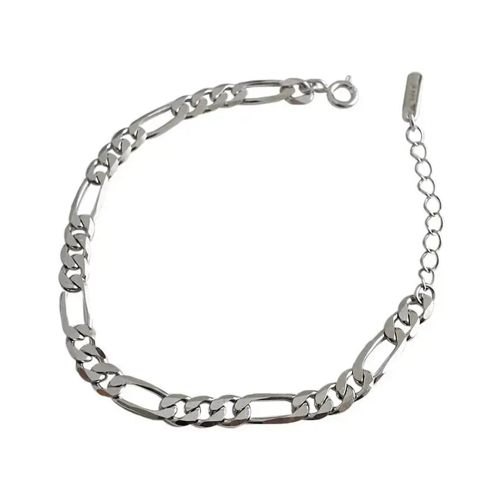 LOVCIA Classic Hollow Chain 925 Sterling Silver Bracelet-Bracelets-LOVCIA