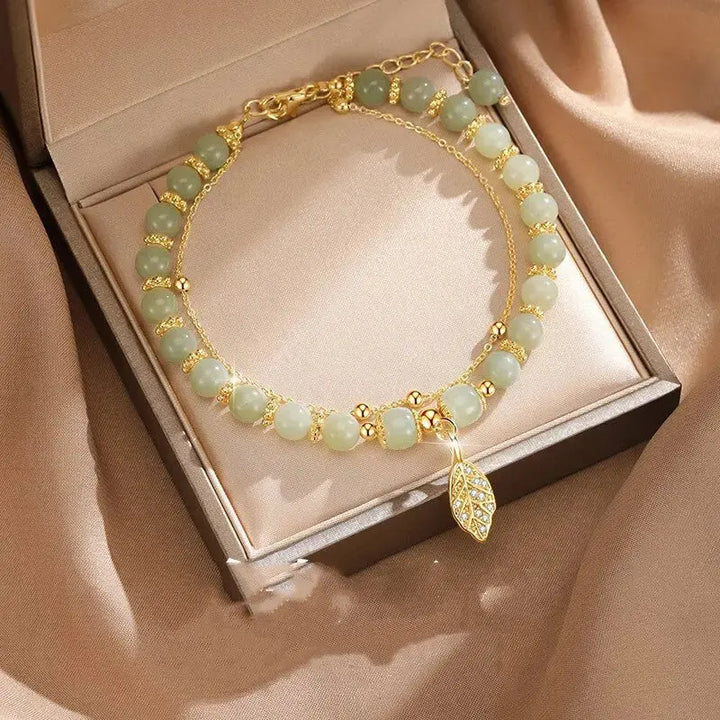 LOVCIA Opulent Hetian Jade Sterling Silver Bracelet - Luxurious Statement Piece-Bracelets-LOVCIA