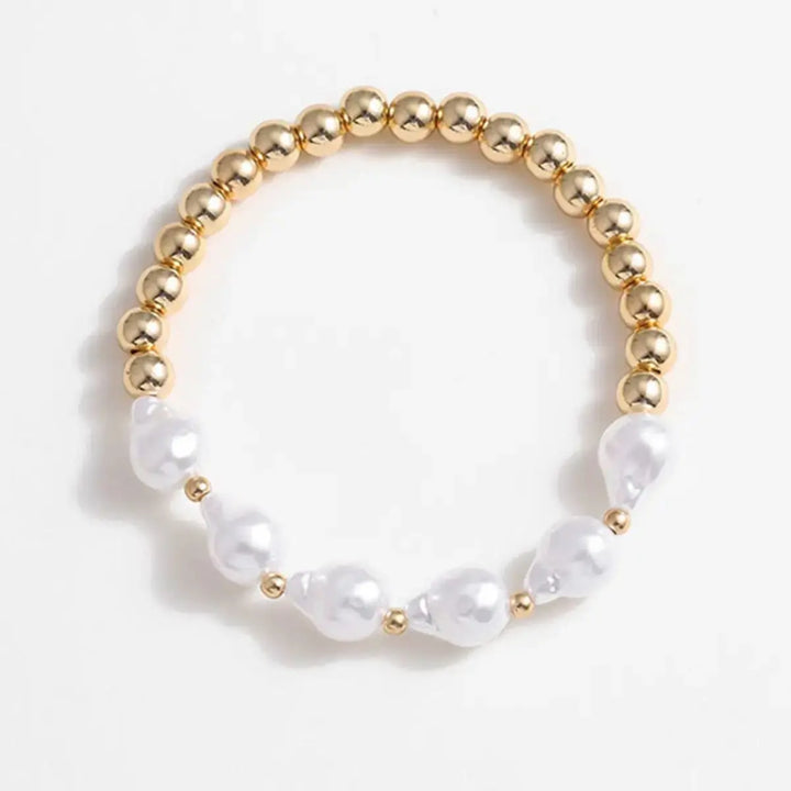 LOVCIA Gold-Plated Alloy Bead Bracelet-Bracelets-LOVCIA