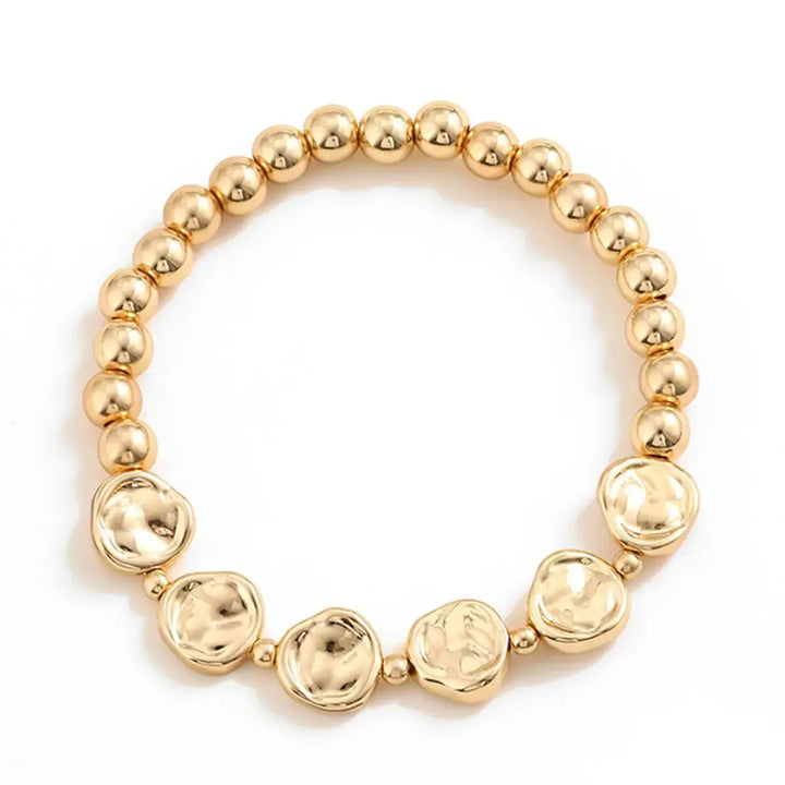 LOVCIA Gold-Plated Alloy Bead Bracelet-Bracelets-LOVCIA