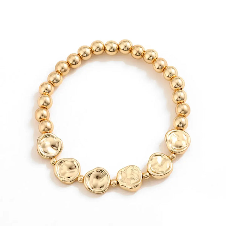 LOVCIA Gold-Plated Alloy Bead Bracelet-Bracelets-LOVCIA