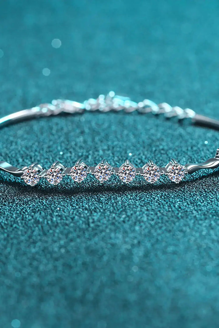 LOVCIA Moissanite 925 Sterling Silver Bracelet-Bracelets-LOVCIA