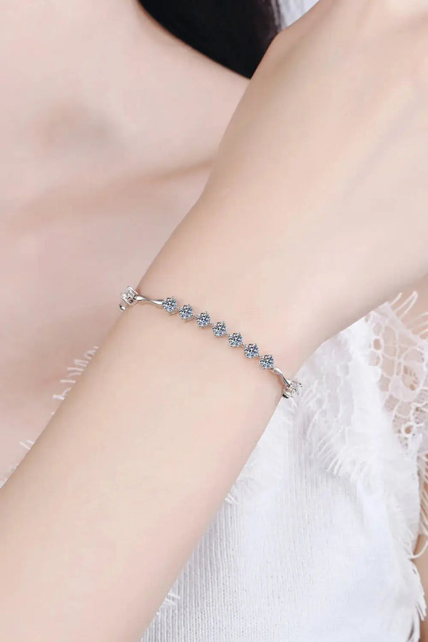 LOVCIA Moissanite 925 Sterling Silver Bracelet-Bracelets-LOVCIA