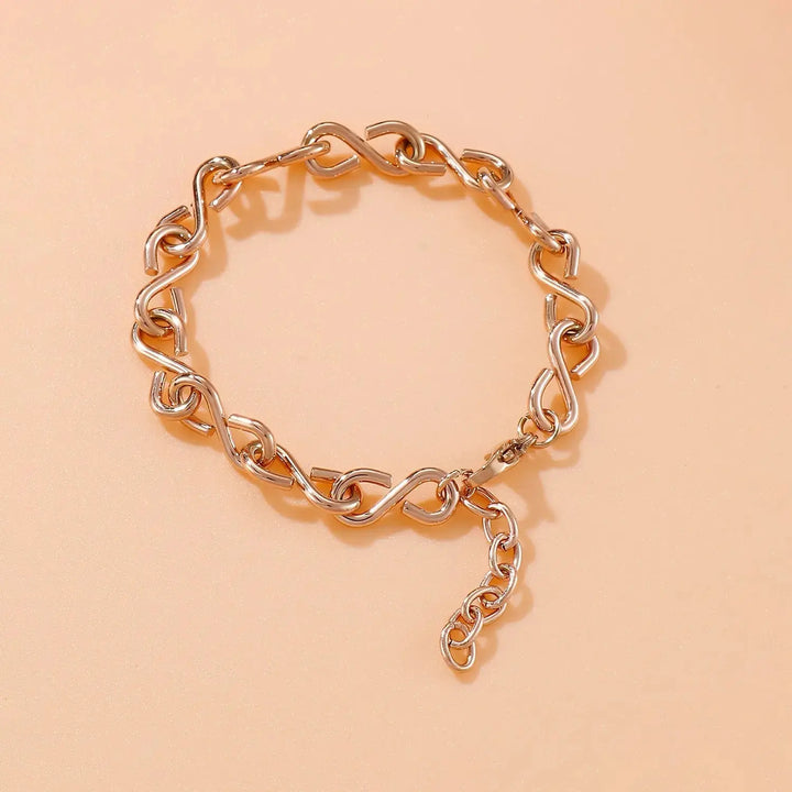 LOVCIA Stainless Steel Figure 8 Chain Link Bracelet-Bracelets-LOVCIA