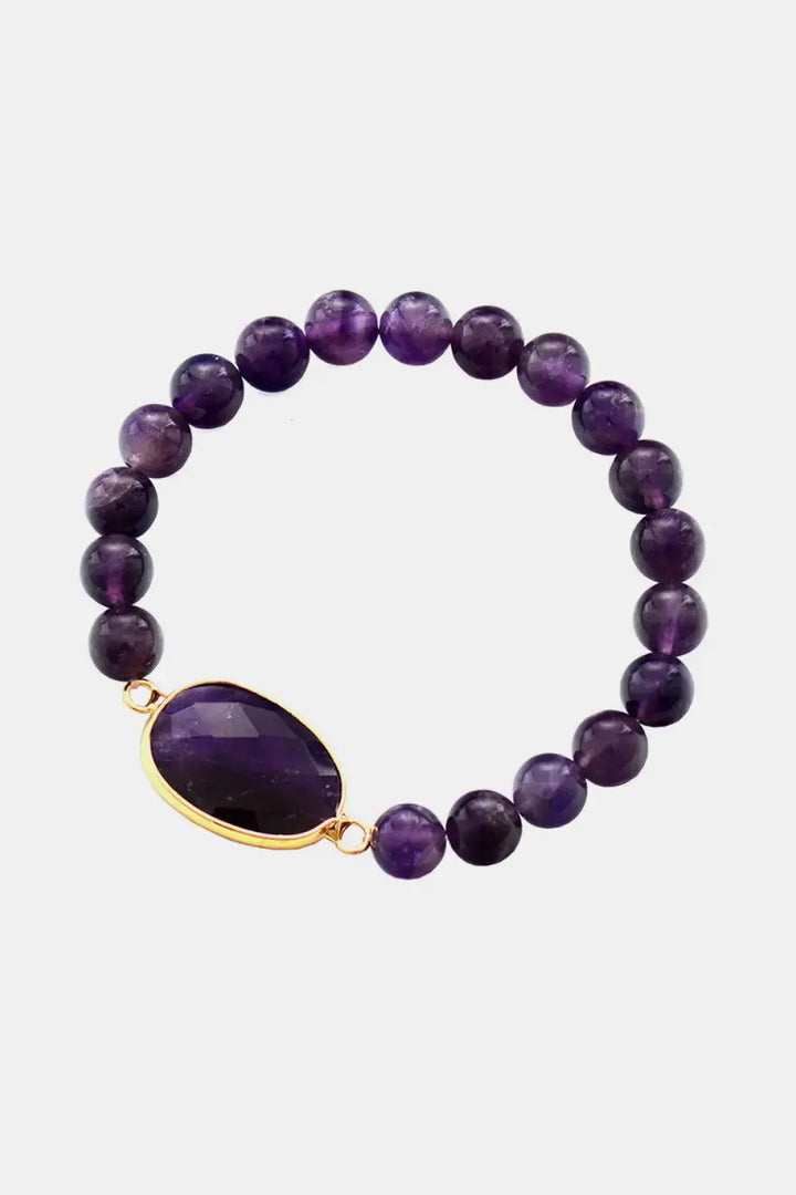 LOVCIA Handmade Amethyst Beaded Bracelet-Bracelets-LOVCIA