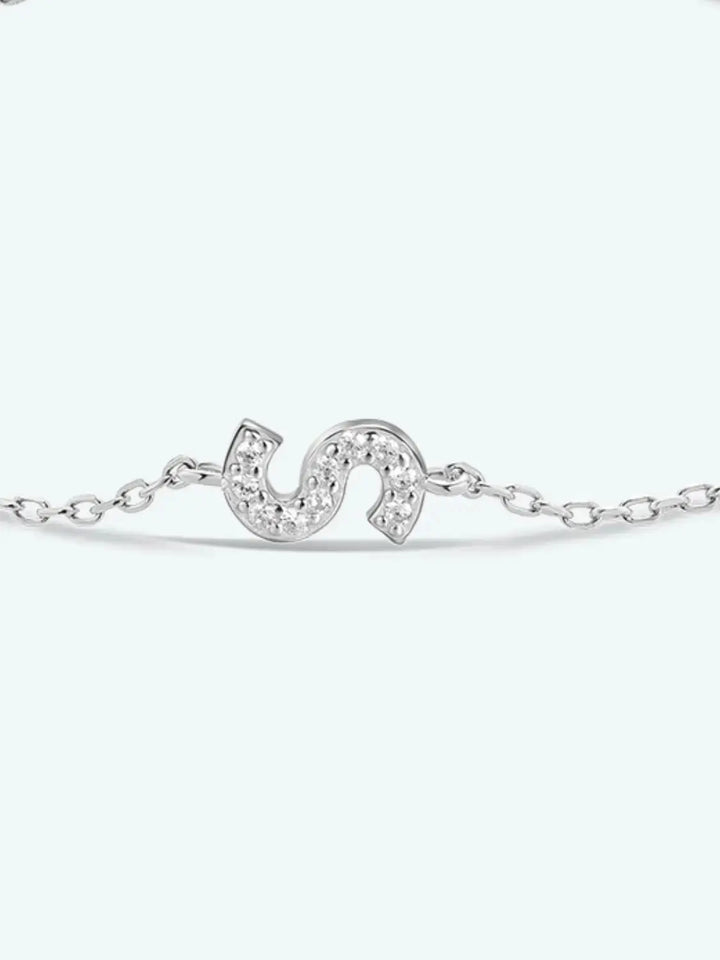 LOVCIA Q To U Zircon 925 Sterling Silver Bracelet-Bracelets-LOVCIA