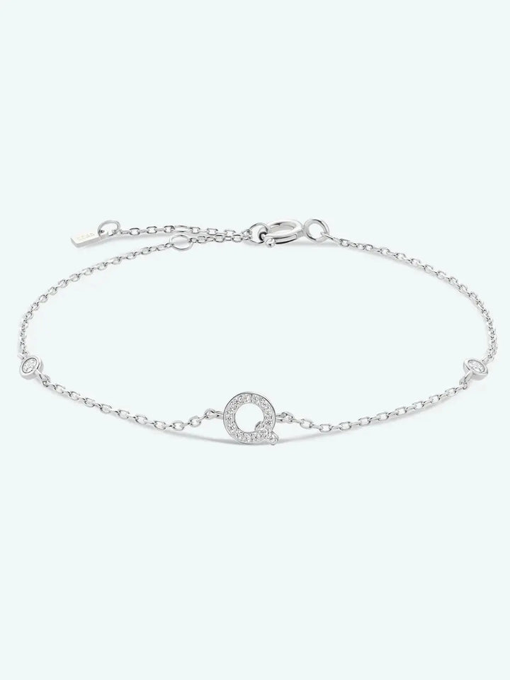 LOVCIA Q To U Zircon 925 Sterling Silver Bracelet-Bracelets-LOVCIA