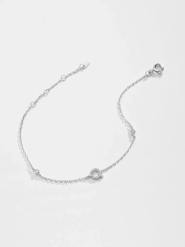 LOVCIA Q To U Zircon 925 Sterling Silver Bracelet-Bracelets-LOVCIA