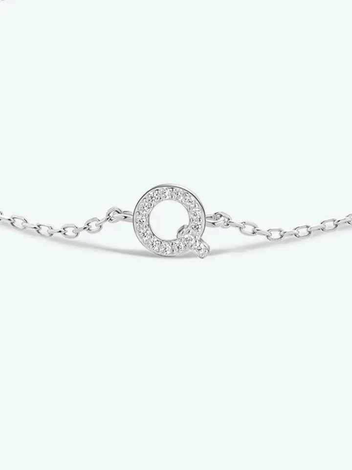 LOVCIA Q To U Zircon 925 Sterling Silver Bracelet-Bracelets-LOVCIA