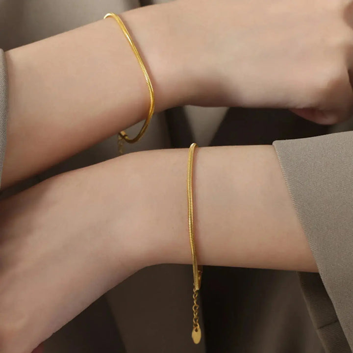 LOVCIA 18K Gold-Plated Minimalist Bracelet-Bracelets-LOVCIA