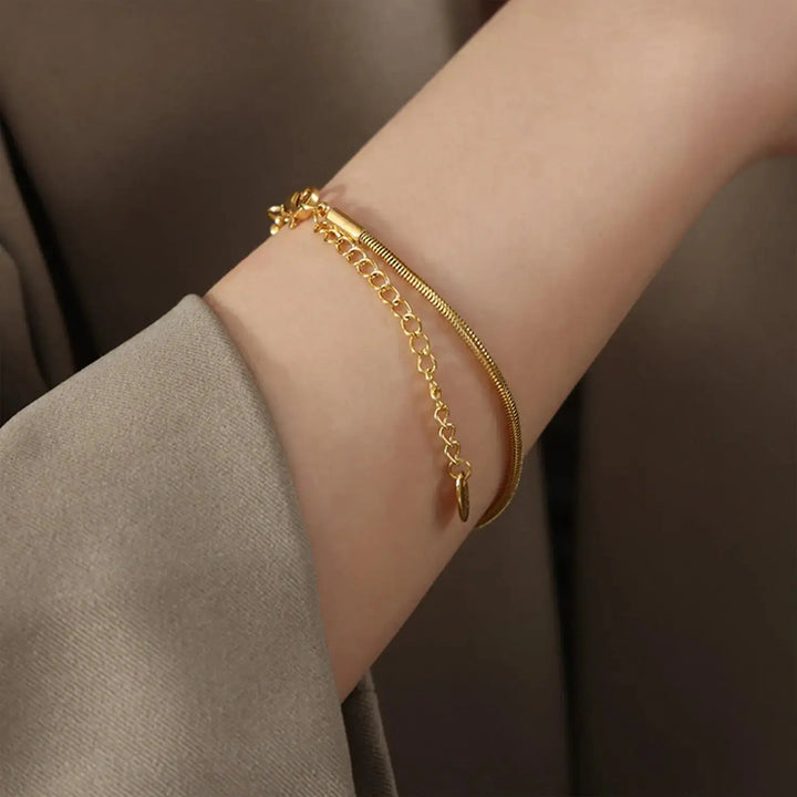 LOVCIA 18K Gold-Plated Minimalist Bracelet-Bracelets-LOVCIA