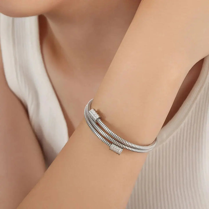 LOVCIA Titanium Steel Wrap Bracelet-Bracelets-LOVCIA