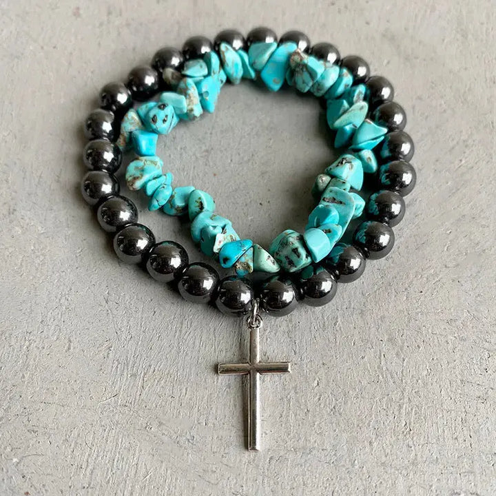 LOVCIA Turquoise Alloy Bracelet-Bracelets-LOVCIA