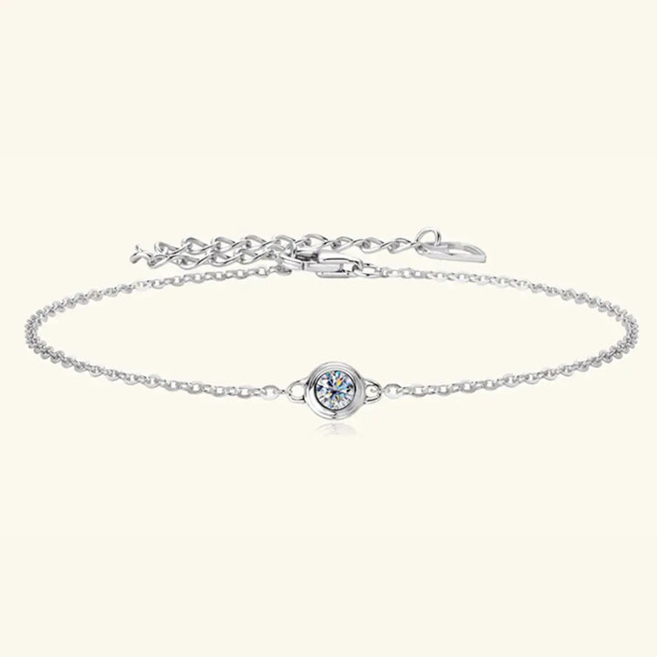 LOVCIA Inlaid Moissanite 925 Sterling Silver Bracelet-Bracelets-LOVCIA