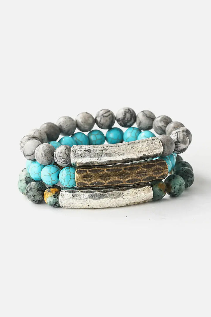 LOVCIA Natural Stone Beaded Bracelet-Bracelets-LOVCIA