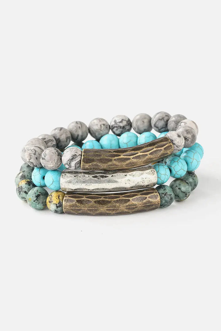 LOVCIA Natural Stone Beaded Bracelet-Bracelets-LOVCIA