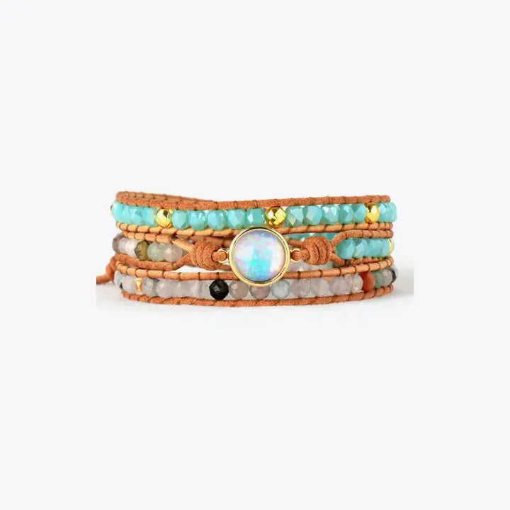 LOVCIA Opal Beaded Layered Bracelet-Bracelets-LOVCIA