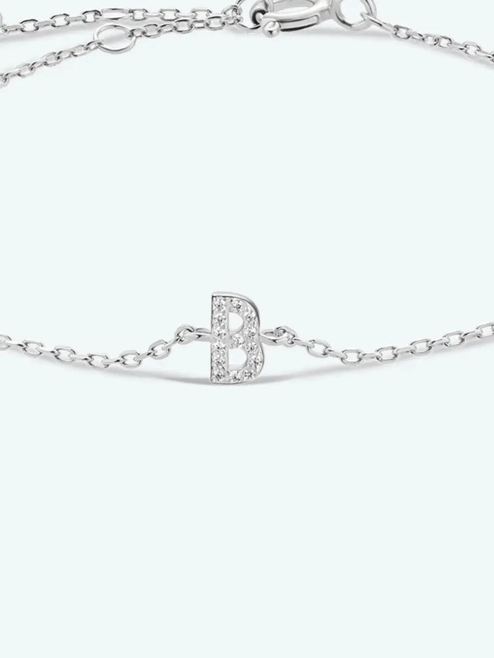 LOVCIA A To F Zircon 925 Sterling Silver Bracelet-Bracelets-LOVCIA