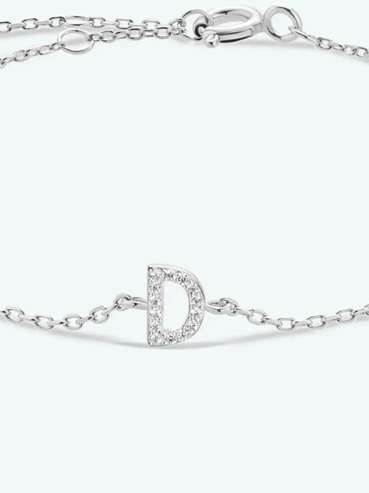 LOVCIA A To F Zircon 925 Sterling Silver Bracelet-Bracelets-LOVCIA