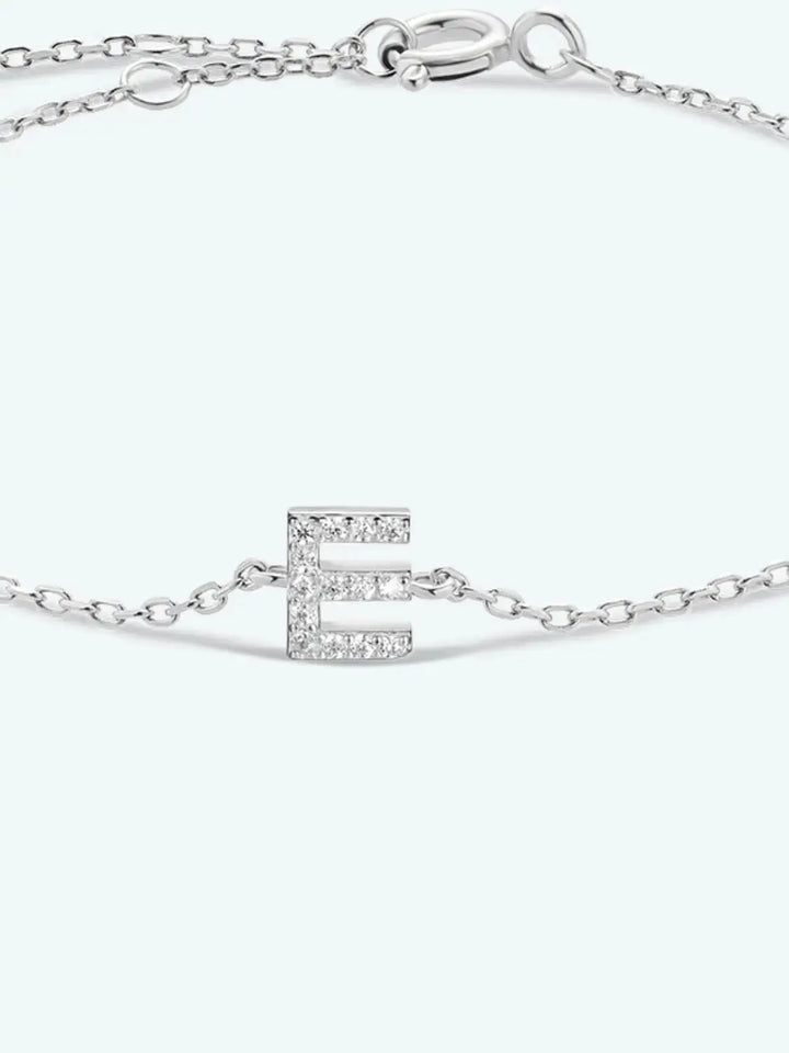 LOVCIA A To F Zircon 925 Sterling Silver Bracelet-Bracelets-LOVCIA