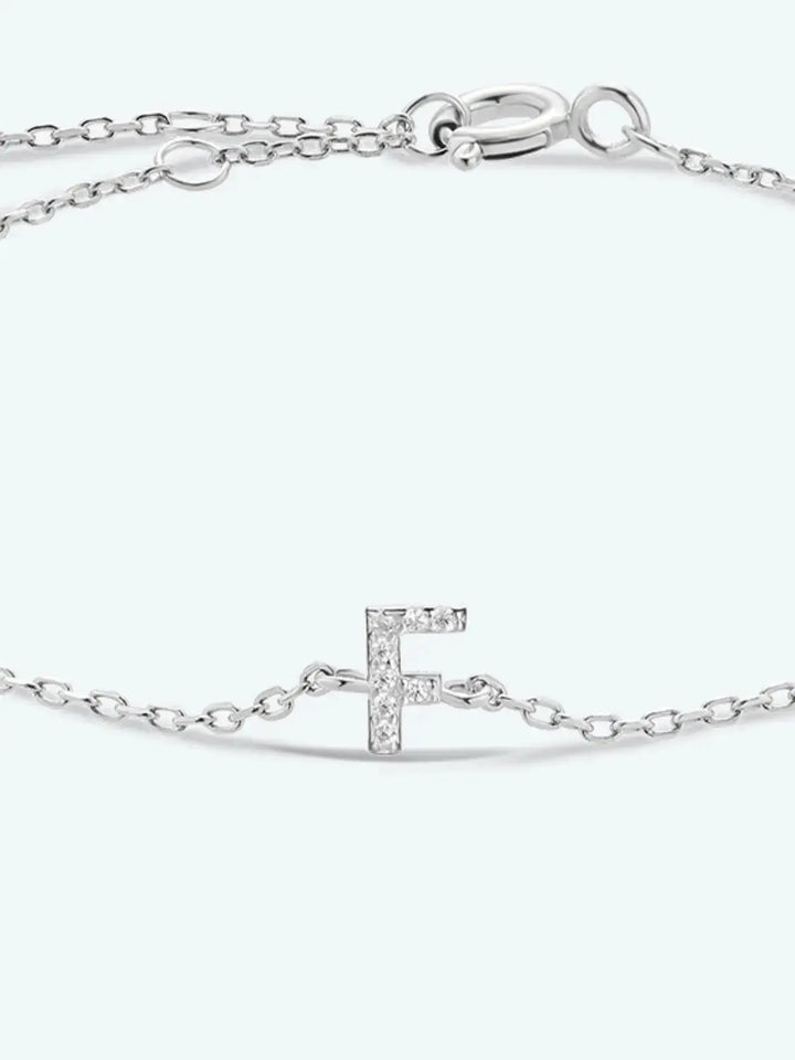 LOVCIA A To F Zircon 925 Sterling Silver Bracelet-Bracelets-LOVCIA